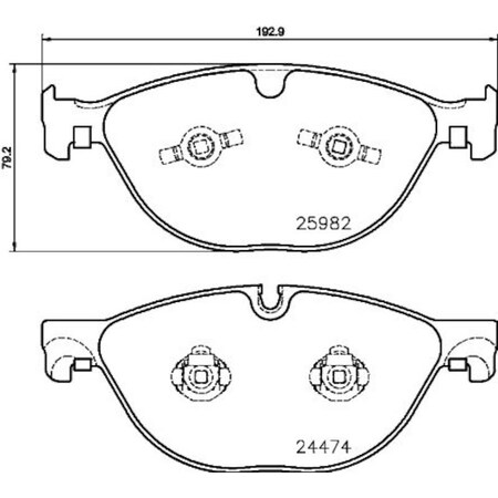 Pagid Brakes Jaguar F-Type 15-14 Brake Pad Set-D, 355021381 355021381